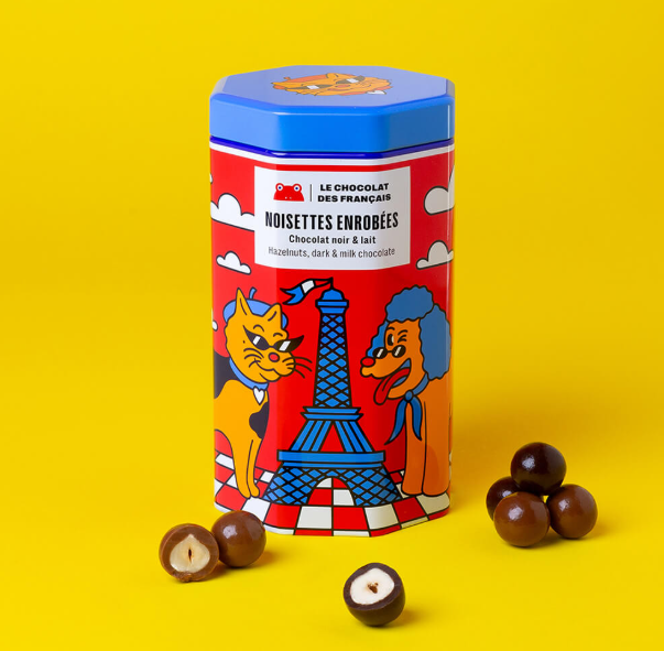 le chocolat des français, le grand goûter, noisette enrobée de chocolat