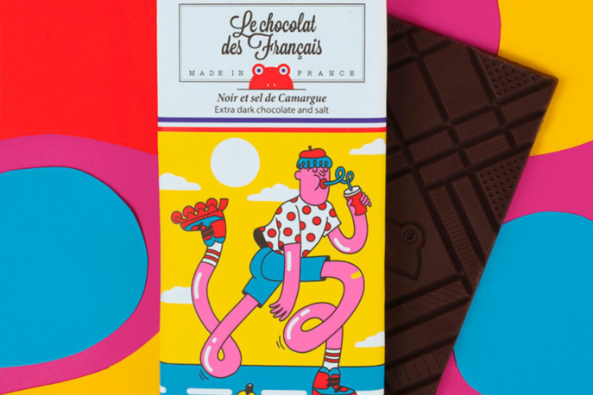 Tablette le chocolat des français Tablette noir et sel de Camargue, le grand Goûter, le chocolat des Français